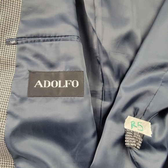 Adolfo textured silk and wool blend 3 button sportscoat Size 44R - Picture 4 of 4